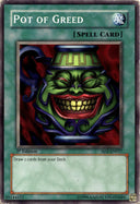 Yugioh Pot of Greed SD2-EN017 Common 1st Edition DAMAGED/HP