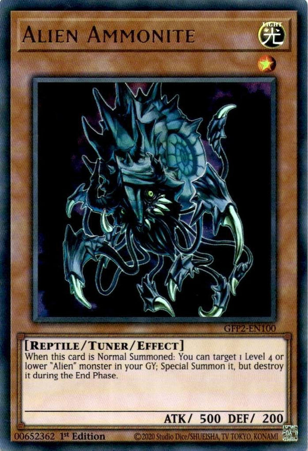 Yugioh Alien Ammonite GFP2-EN100 Ultra Rare 1st Edition LP