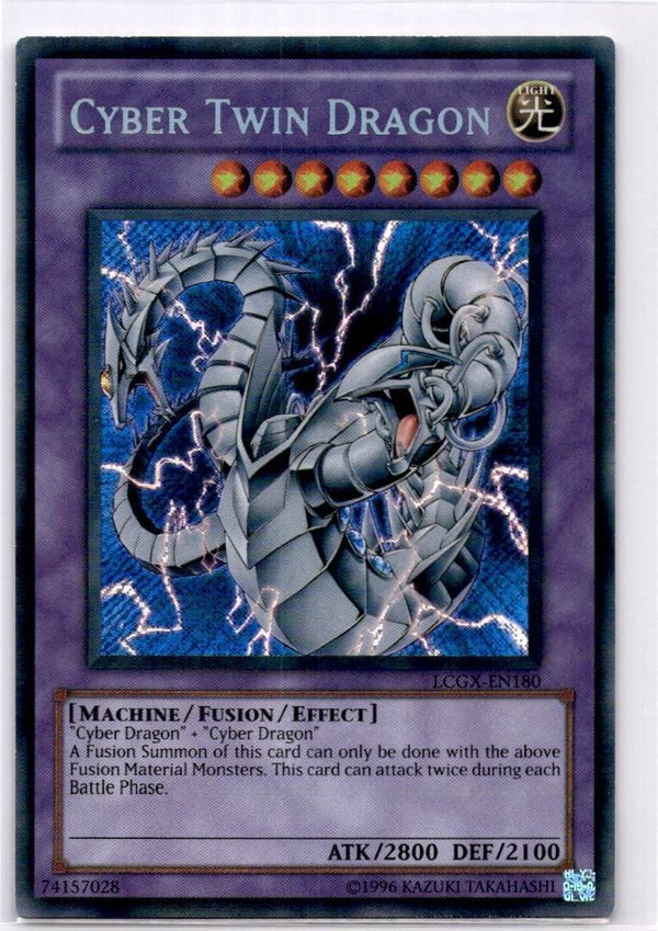 Yugioh Cyber Twin Dragon LCGX-EN180 Secret Rare Unlimited Edition NM