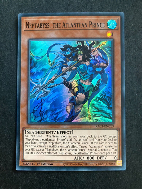 Yugioh Neptabyss, the Atlantean Prince RA03-EN013 Super Rare 1st Edition NM