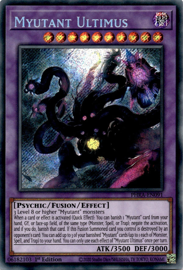 Yugioh Myutant Ultimus PHRA-EN091 Secret Rare 1st Edition NM
