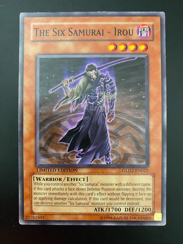 Yugioh The Six Samurai - Irou GLD2-EN022 Common Limited Edition LP