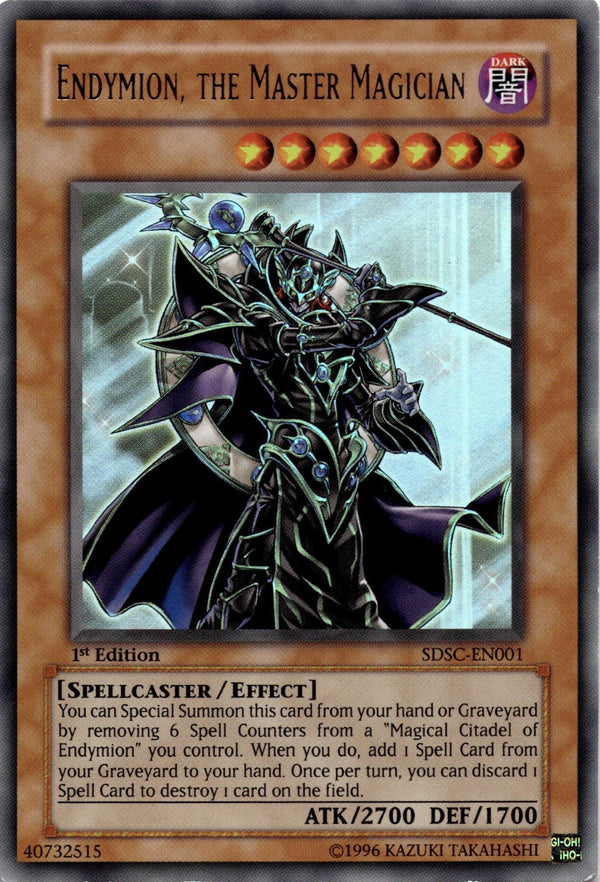 Yugioh Endymion, the Master Magician SDSC-EN001 Ultra Rare 1st Edition VLP/NM