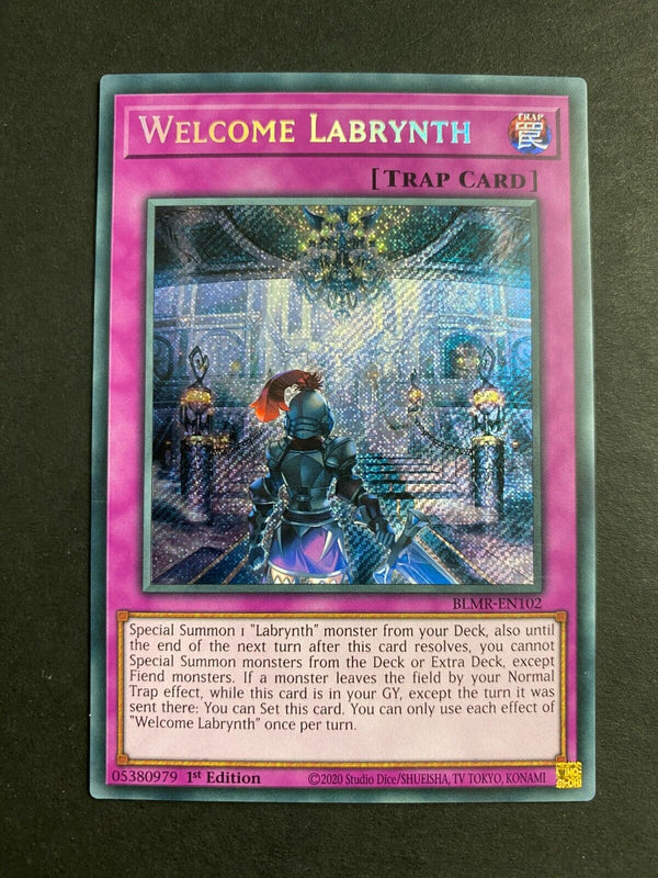 Yugioh Welcome Labrynth BLMR-EN102 Secret Rare 1st Edition VLP/NM