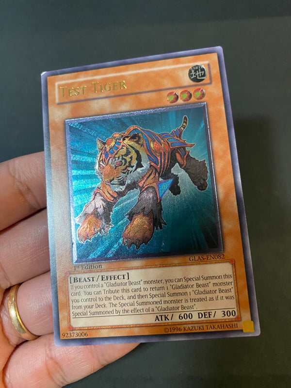 Yugioh Test Tiger GLAS-EN082 Ultimate Rare 1st Edition Euro LP