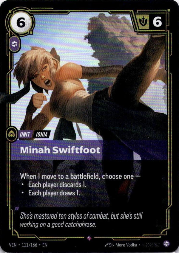 Riftbound Minah Swiftfoot 111/166 Vendetta Rare NM