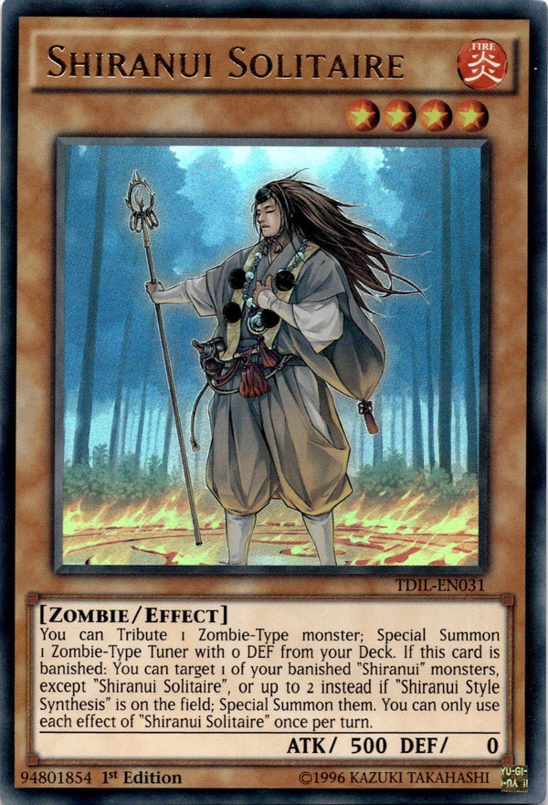 Yugioh Shiranui Solitaire TDIL-EN031 Ultra Rare 1st Edition HP