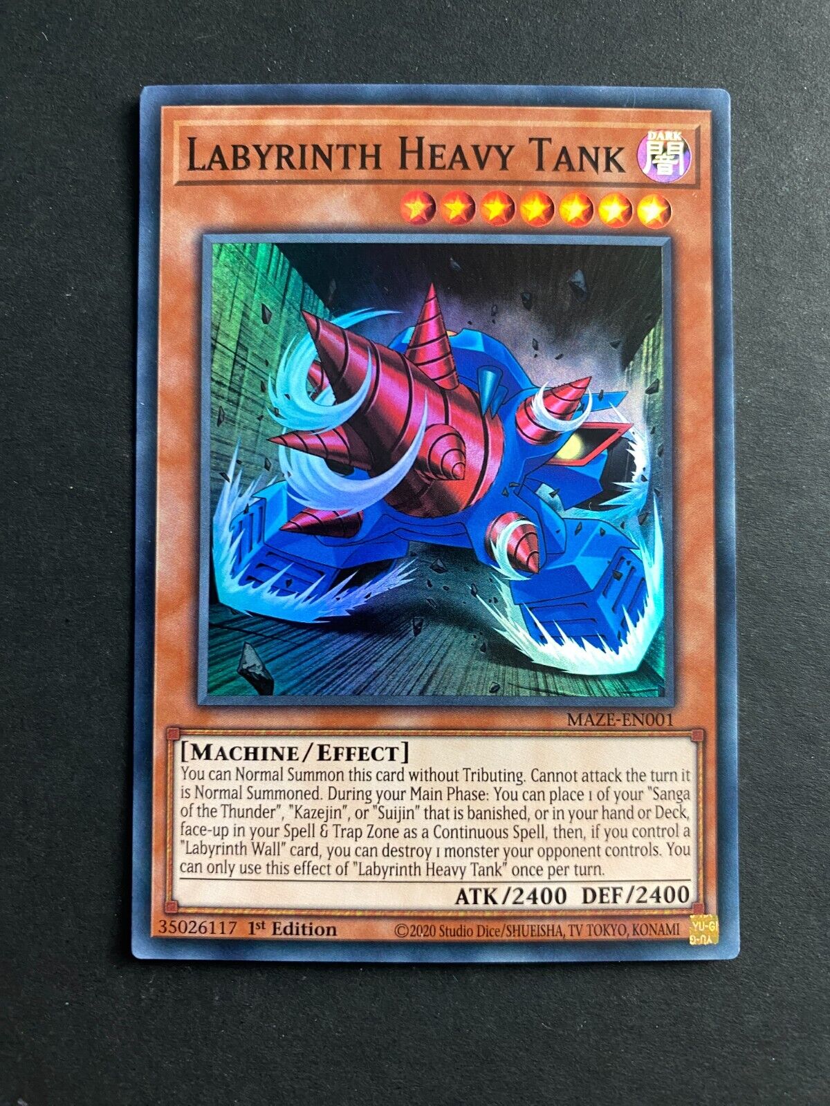 Yugioh Labyrinth Heavy Tank MAZE-EN001 Super Rare 1st Edition LP