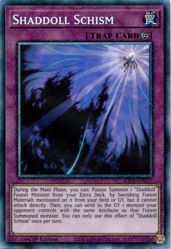 Yugioh Shaddoll Schism RA01-EN077 Collector’s Rare 1st Edition NM
