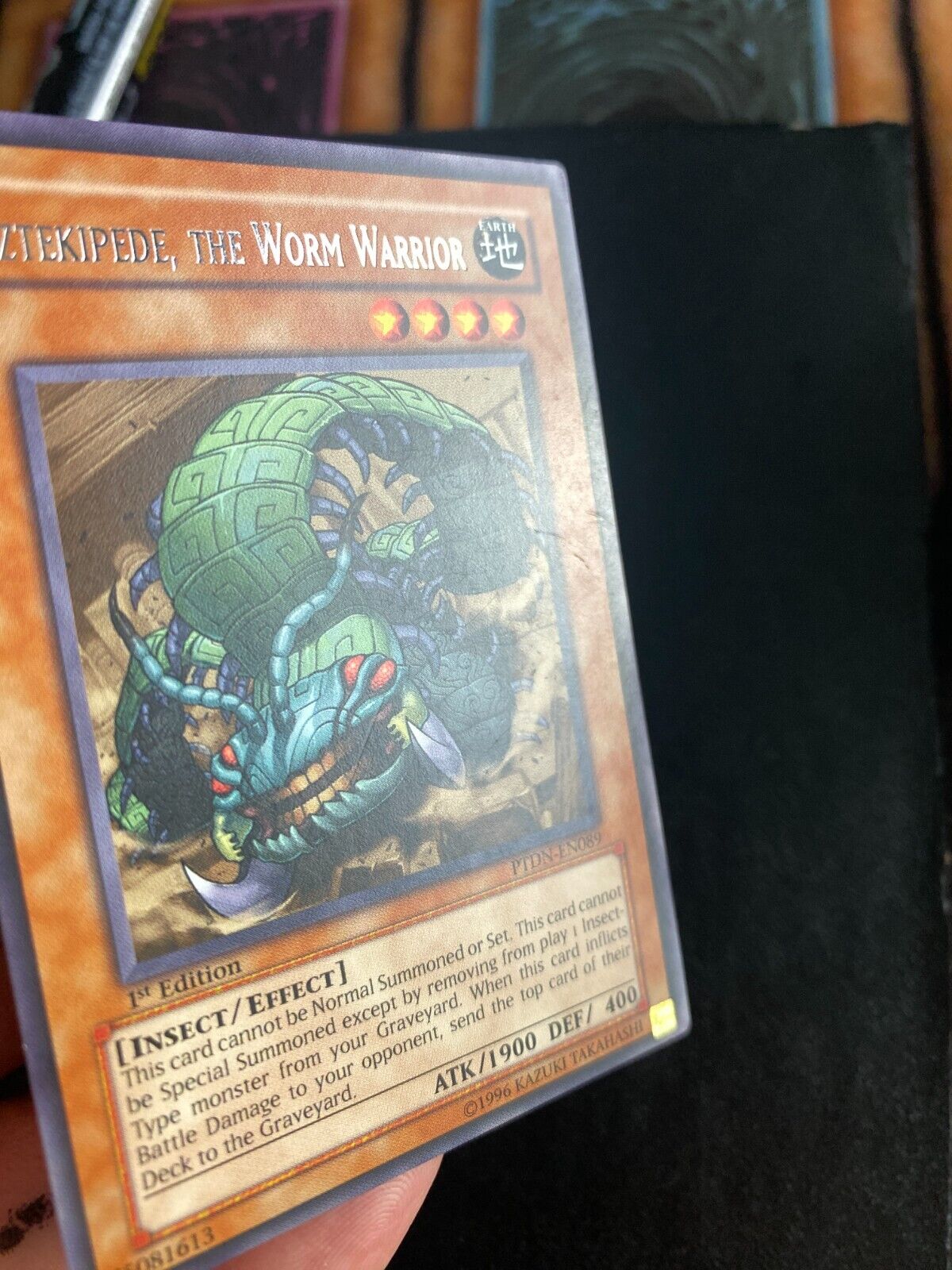 Yugioh Aztekipede, The Worm Warrior PTDN-EN089 Rare 1st Edition LP