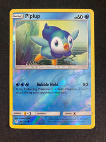 Pokemon Piplup 54/236 Cosmic Eclipse Reverse Holo NM