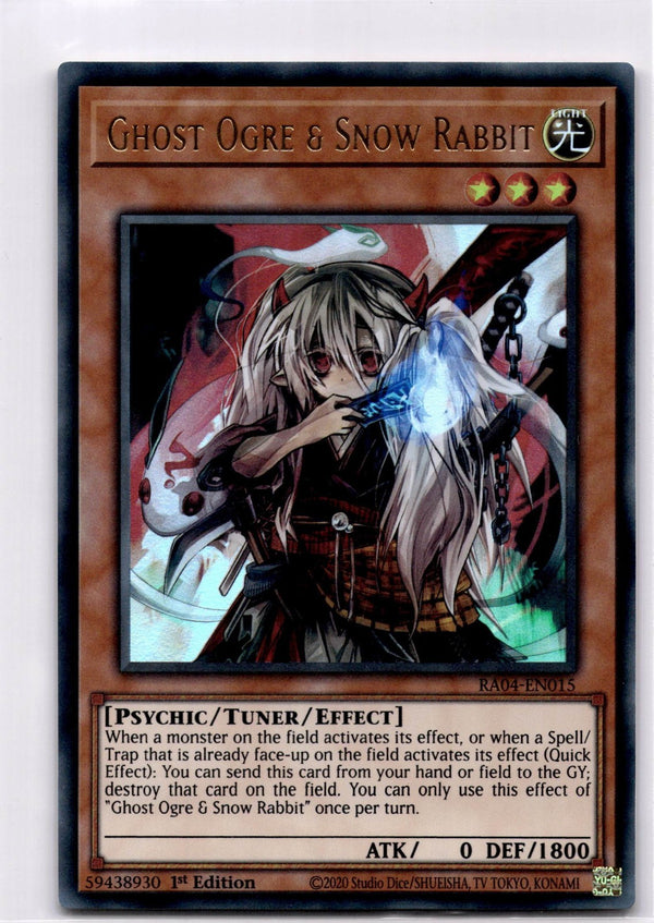 Yugioh Ghost Ogre & Snow Rabbit RA04-EN015 Ultra Rare 1st Edition NM