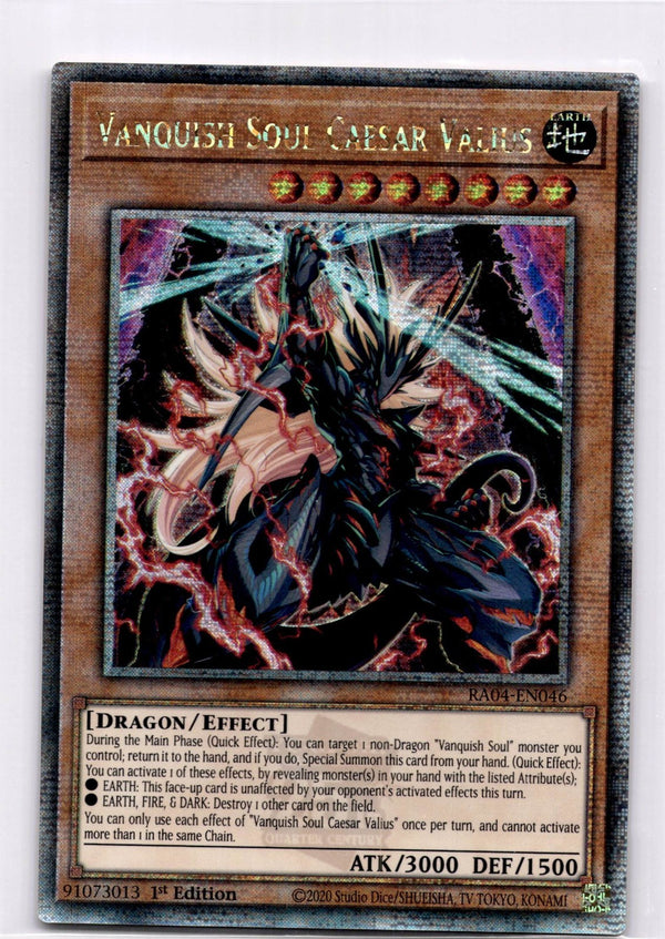 Yugioh Vanquish Soul Caesar Valius RA04-EN046 Quarter Century Rare 1st Ed NM