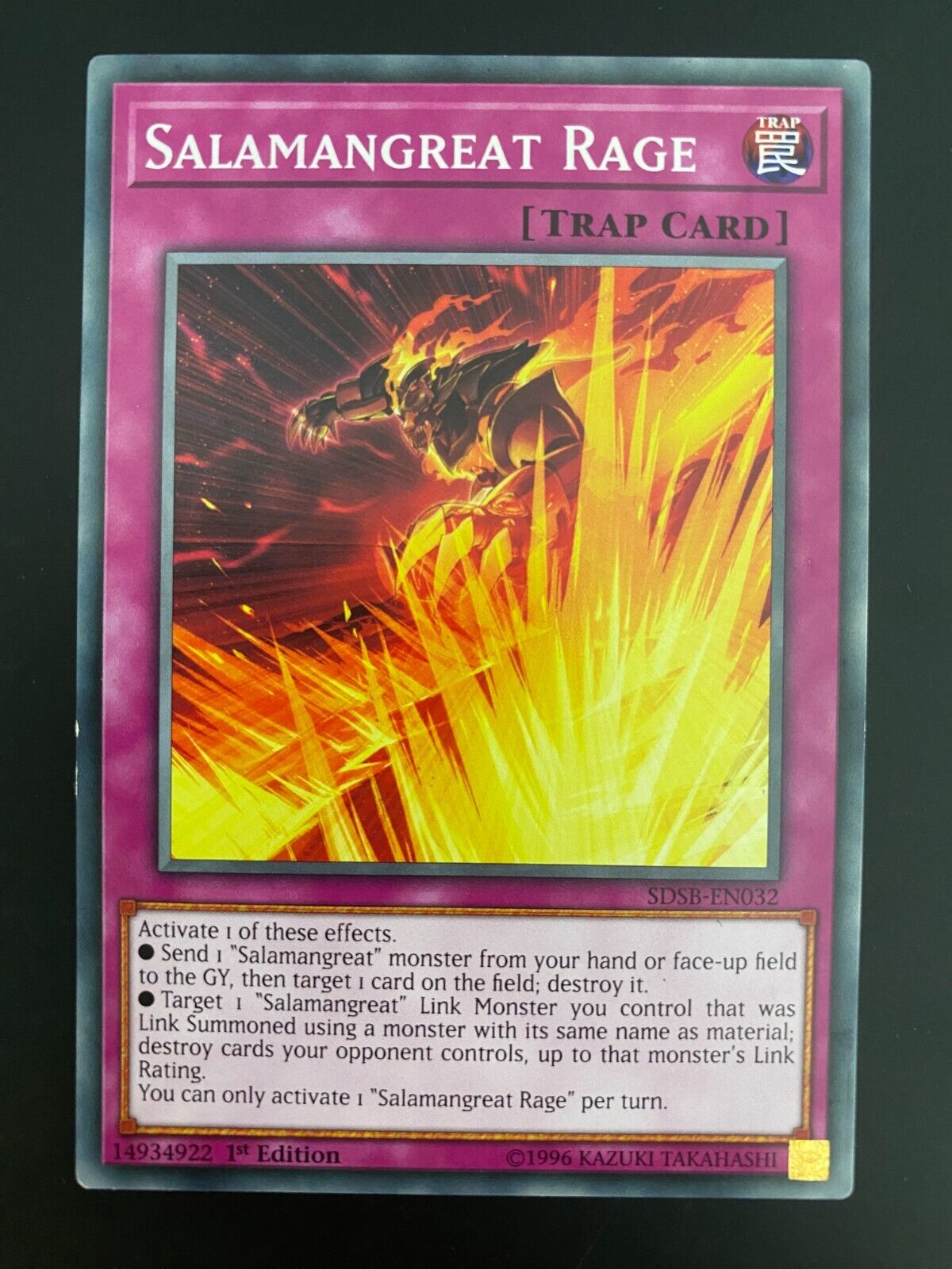 Yugioh Salamangreat Rage SDSB-EN032 1st Edition Common VLP