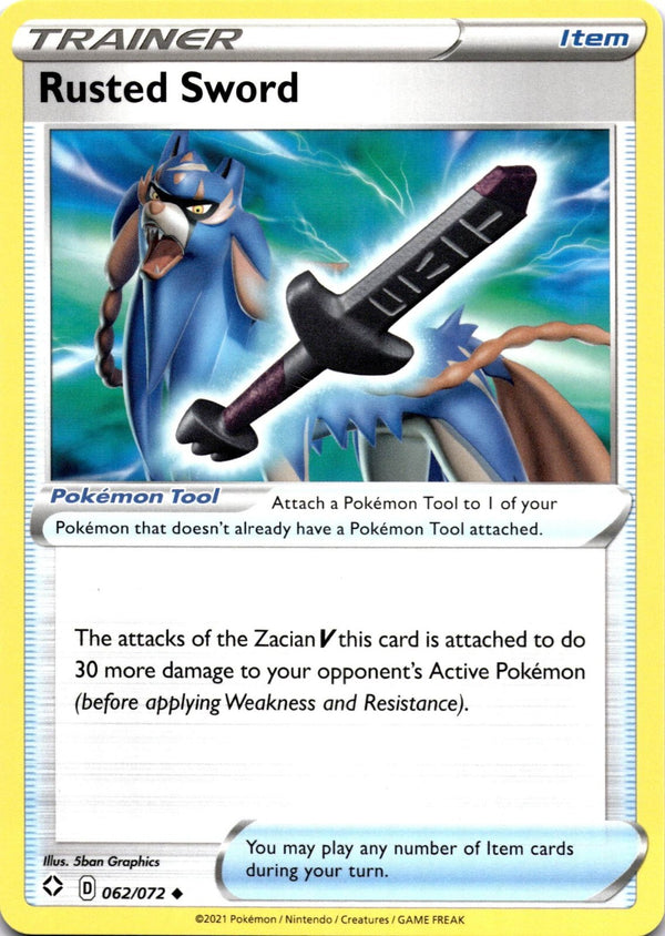 Pokemon (4 Cards) Rusted Sword 062/072 Shining Fates Non Holo NM