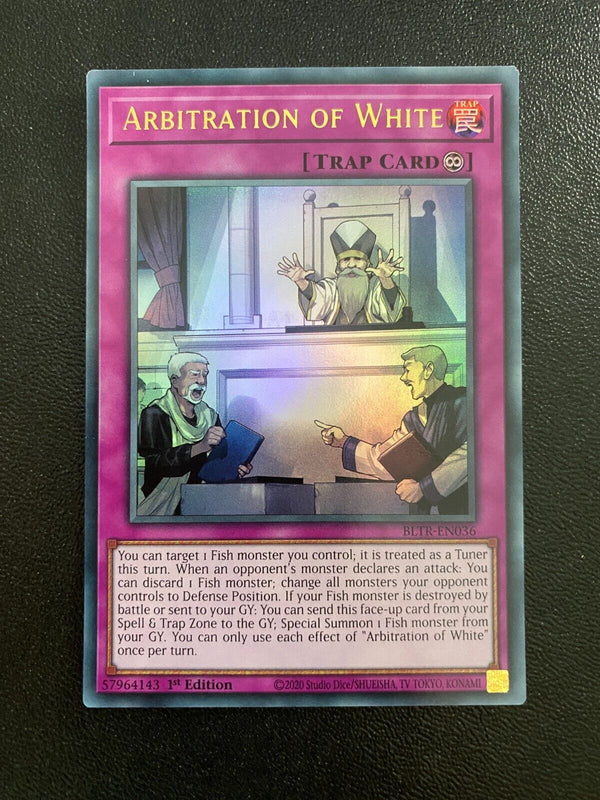 Yugioh Arbitration of White BLTR-EN036 Ultra Rare 1st Edition NM