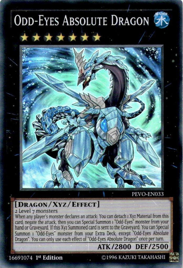 Yugioh Odd-Eyes Absolute Dragon PEVO-EN033 Super Rare 1st Edition VLP/NM