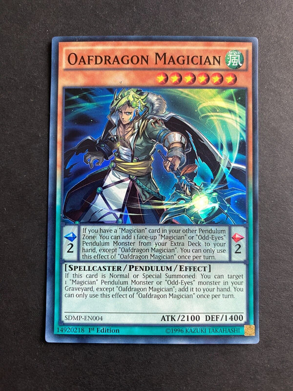 Yugioh Oafdragon Magician SDMP-EN004 Super Rare 1st Edition MP