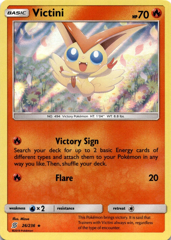 Pokemon Victini 26/236 Unified Minds Holo VLP/NM