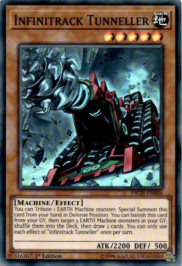 Yugioh Infinitrack Tunneller INCH-EN006 Super Rare 1st Edition NM