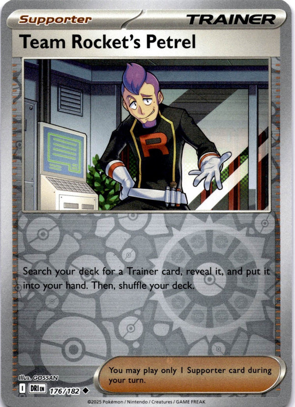 Pokemon Team Rocket's Petrel 176/182 Destined Rivals Reverse Holo NM