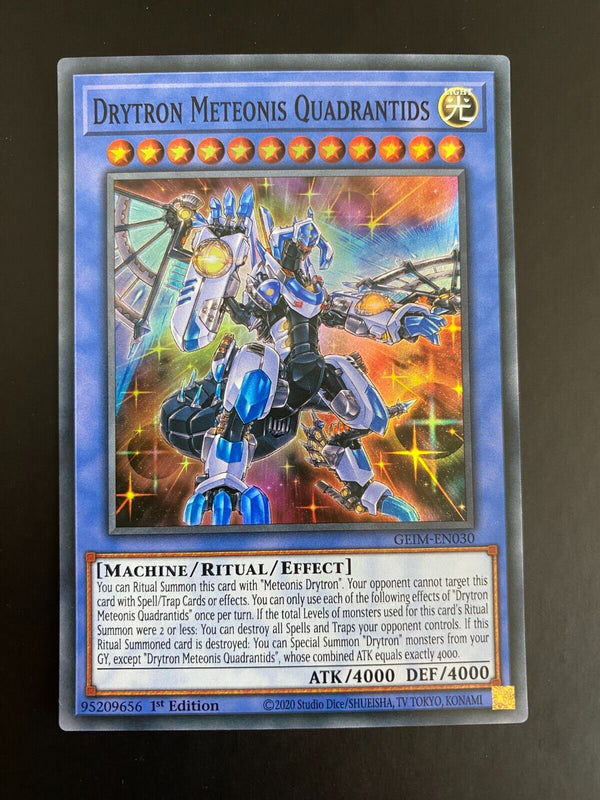 Yugioh Drytron Meteonis Quadrantids GEIM-EN030 Super Rare 1st Edition NM/MINT