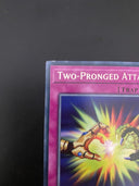 Yugioh Two-Pronged Attack LOB-EN061 Unlimited Edition Rare LP