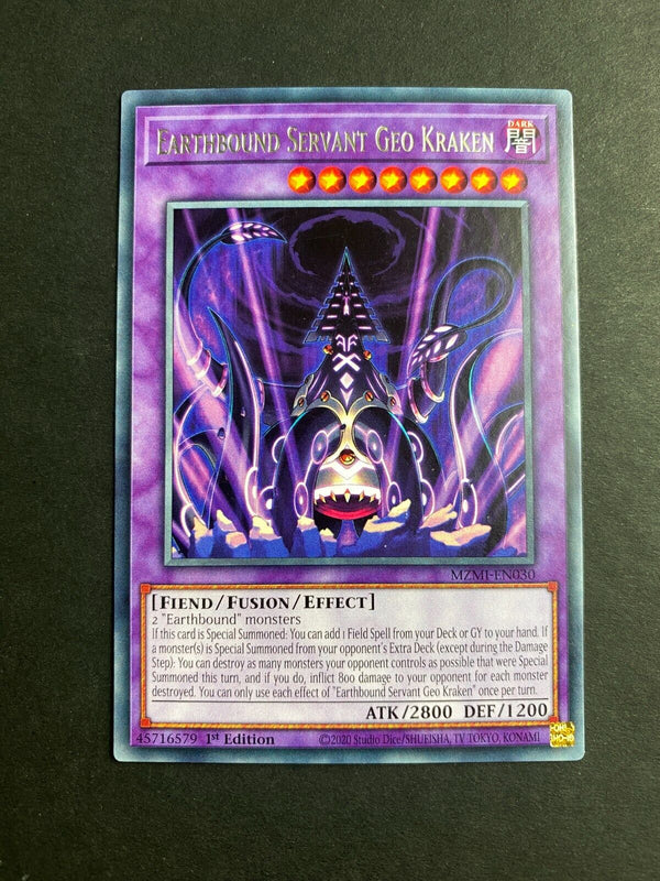 Yugioh Earthbound Servant Geo Kraken MZMI-EN030 Rare 1st Edition NM