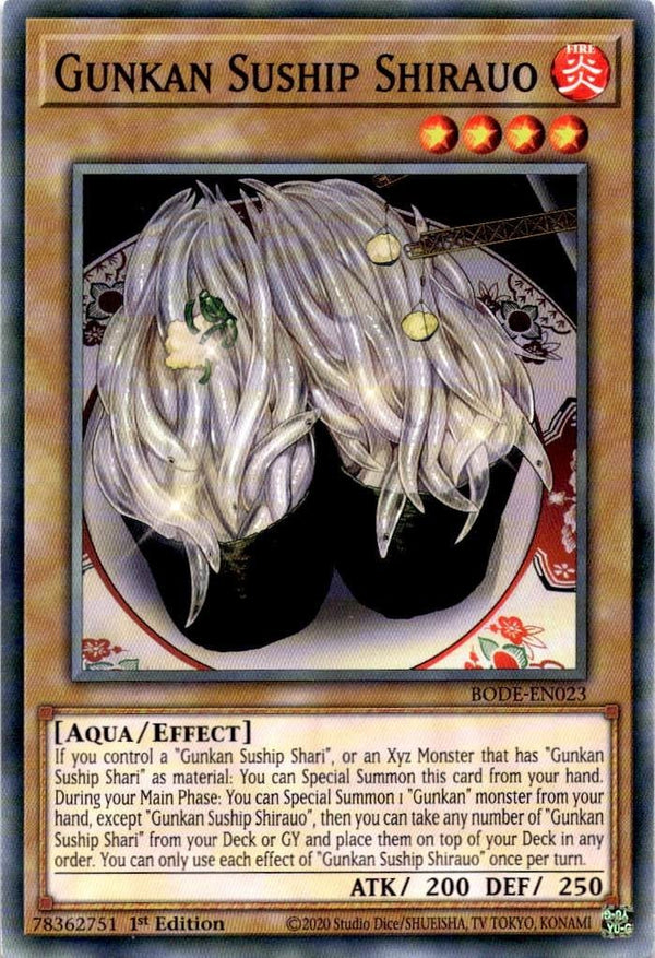 Yugioh Gunkan Suship Shirauo BODE-EN023 Common 1st Edition NM