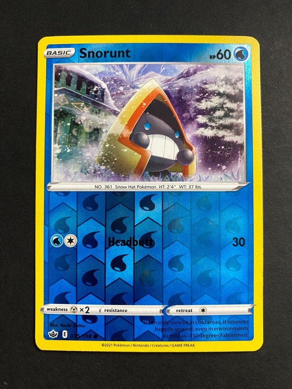 Pokemon Snorunt 035/198 Chilling Reign Reverse Holo NM