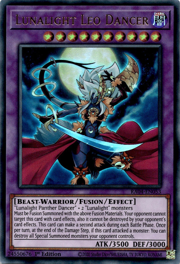 Yugioh Lunalight Leo Dancer RA04-EN053 Ultra Rare 1st Edition NM