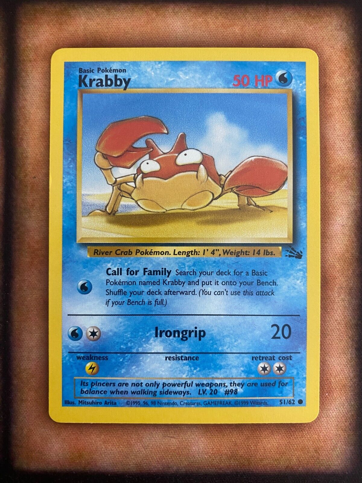 Pokemon Krabby 51/62 Fossil LP