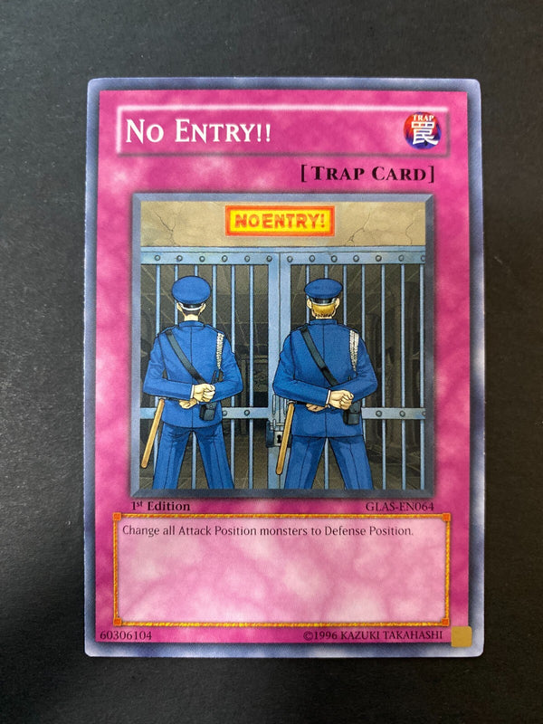 Yugioh No Entry! GLAS-EN064 Common 1st Edition VLP/NM