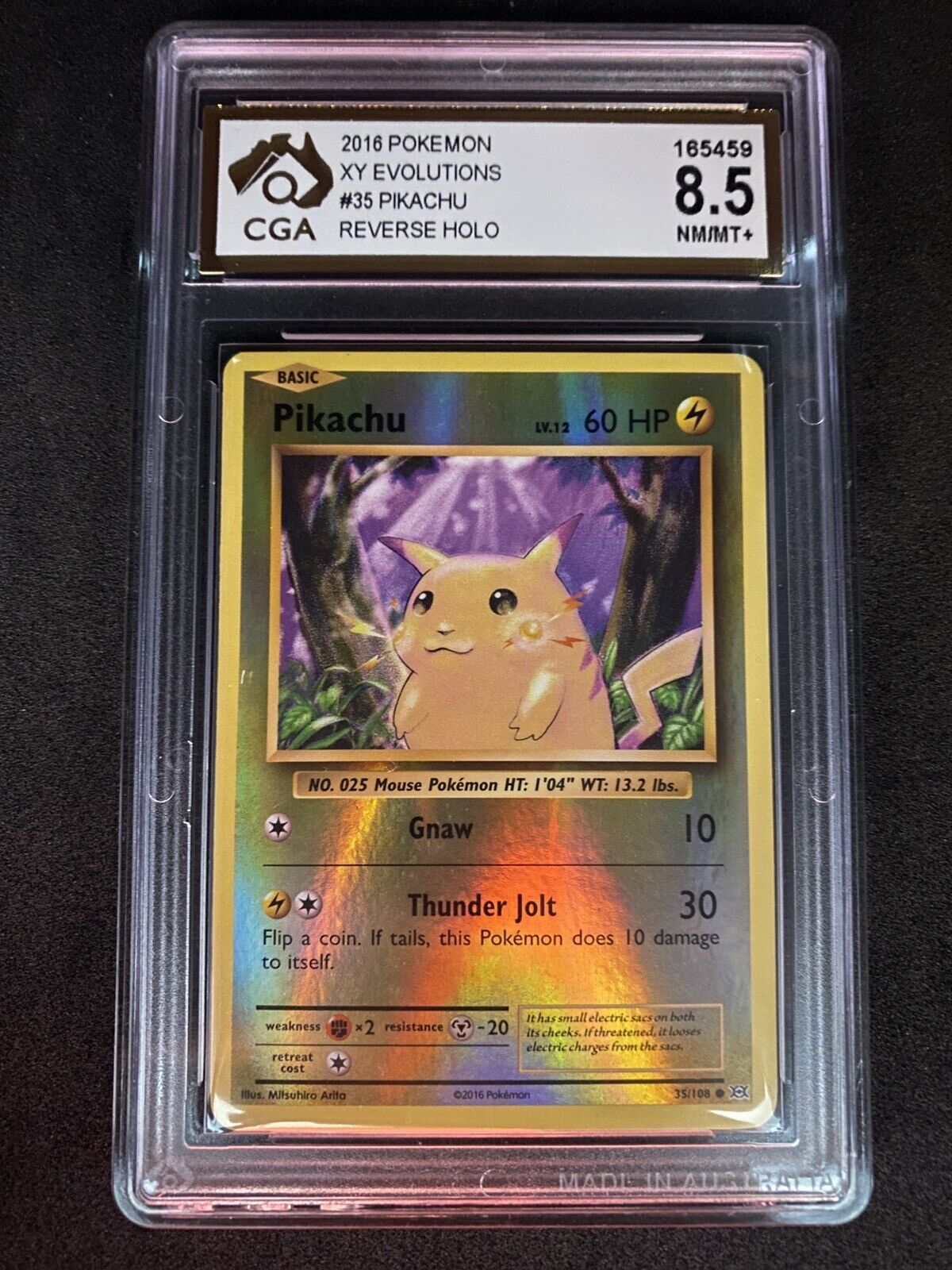 Pokemon Pikachu 35/108 XY Evolutions Reverse Holo PSA CGC CGA 8.5 NM-MINT