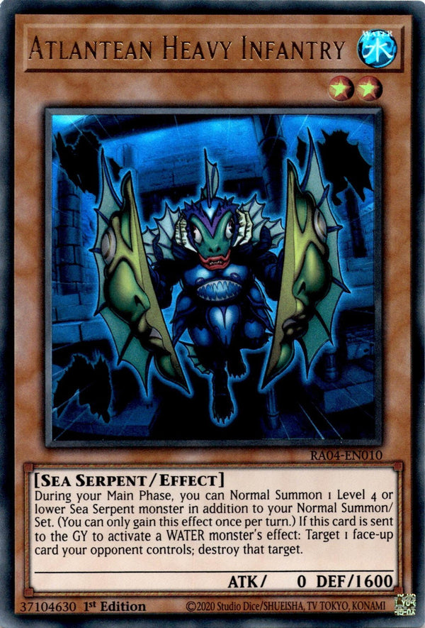 Yugioh Atlantean Heavy Infantry RA04-EN010 Ultra Rare 1st Edition NM