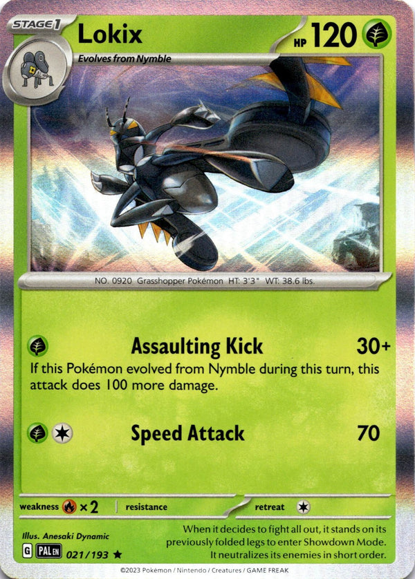 Pokemon Lokix 021/193 Paldea Evolved Holo NM