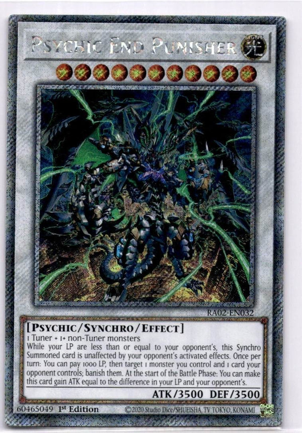 Yugioh Psychic End Punisher RA02-EN032 Platinum Secret Rare 1st Edition NM