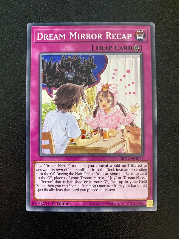 Yugioh Dream Mirror Recap BLVO-EN077 Common 1st Edition VLP/NM