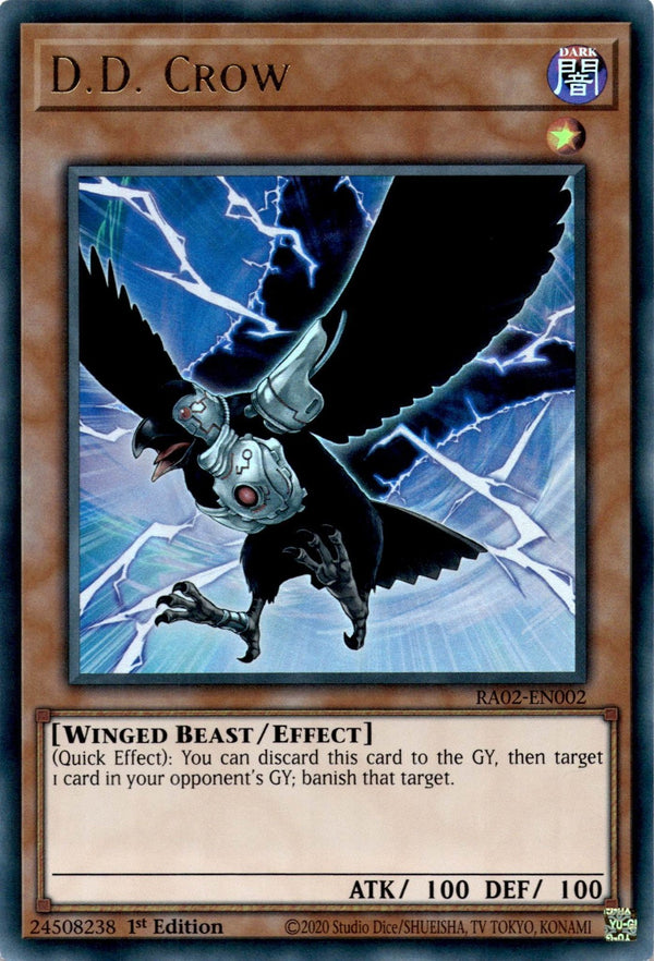 Yugioh D.D. Crow RA02-EN002 Ultra Rare 1st Edition NM