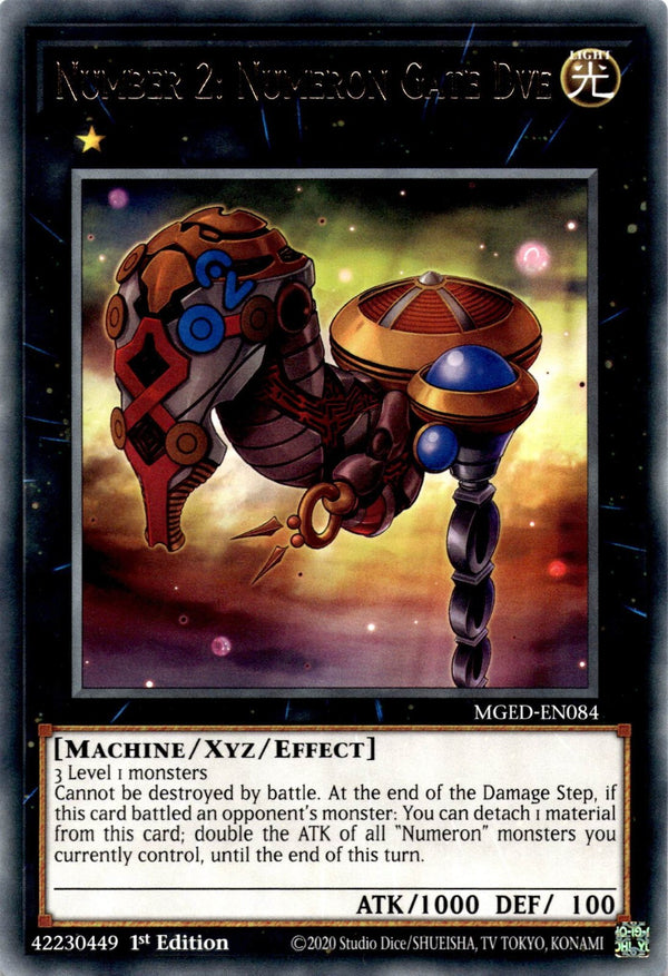 Yugioh Number 2: Numeron Gate Dve MGED-EN084 Rare 1st Edition NM