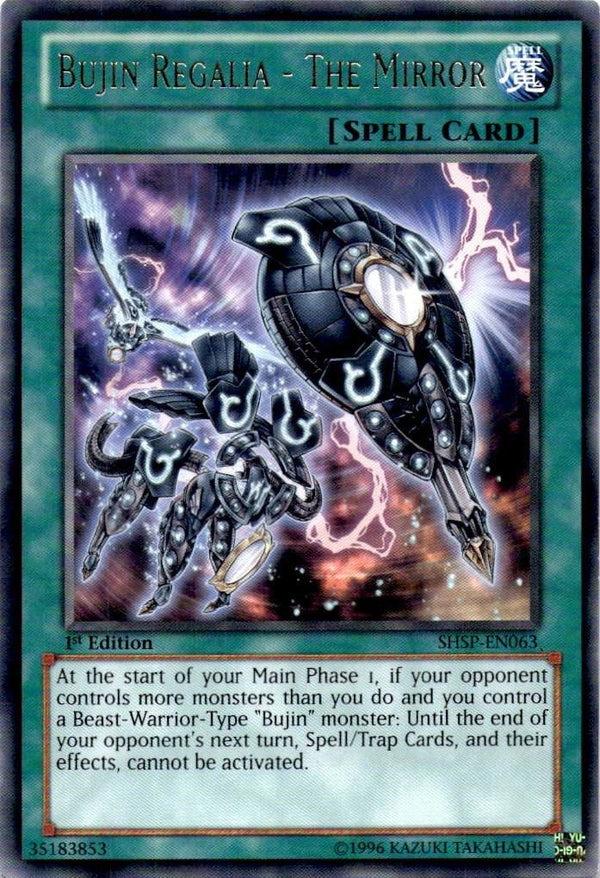 Yugioh Bujin Regalia - The Mirror SHSP-EN063 Rare 1st Edition VLP/NM