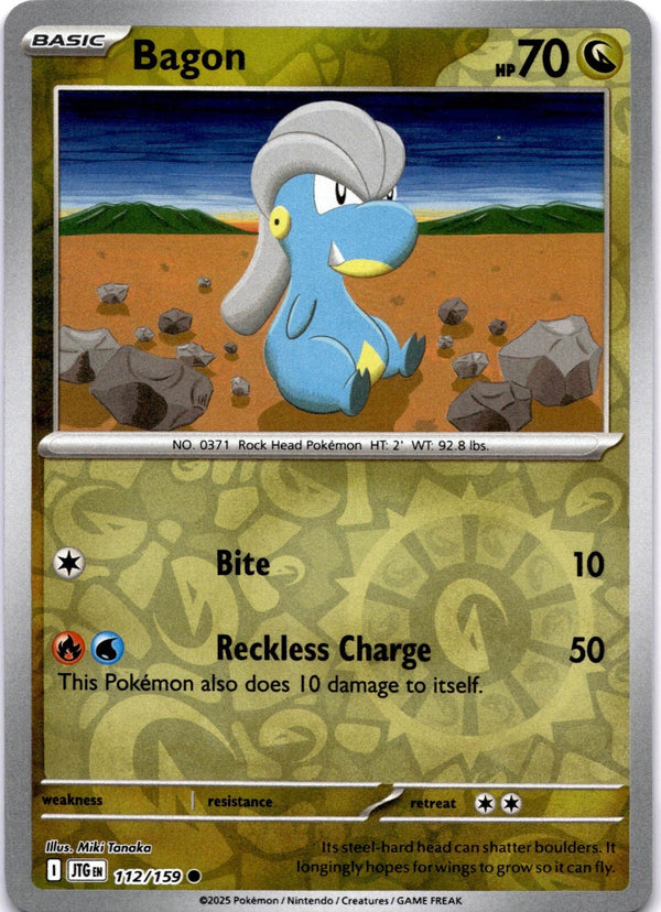 Pokemon Bagon 112/159 Journey Together Reverse Holo NM