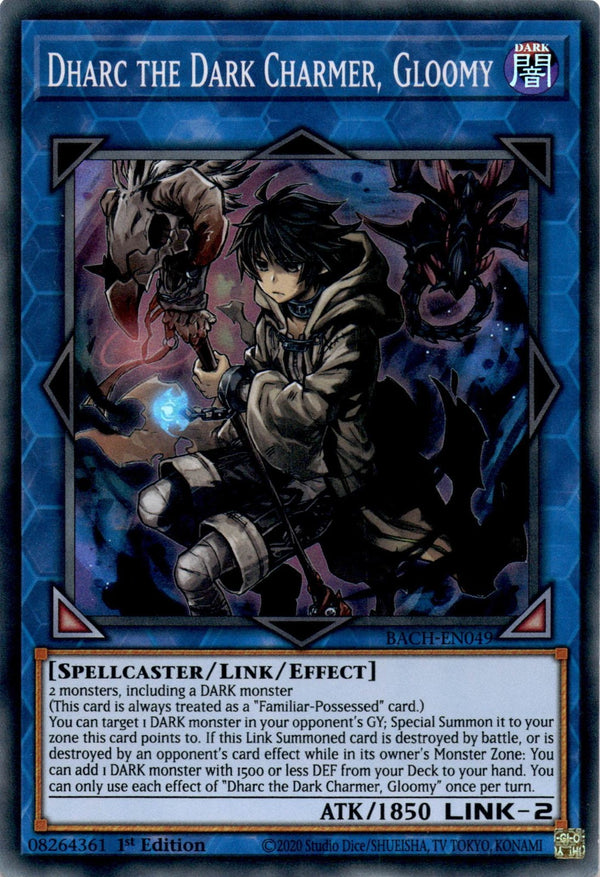 Yugioh Dharc the Dark Charmer Gloomy BACH-EN049 Super Rare 1st Edition NM