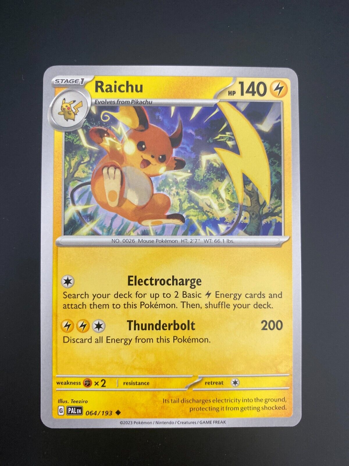 Pokemon Raichu 064/193 Paldea Evolved Non Holo NM