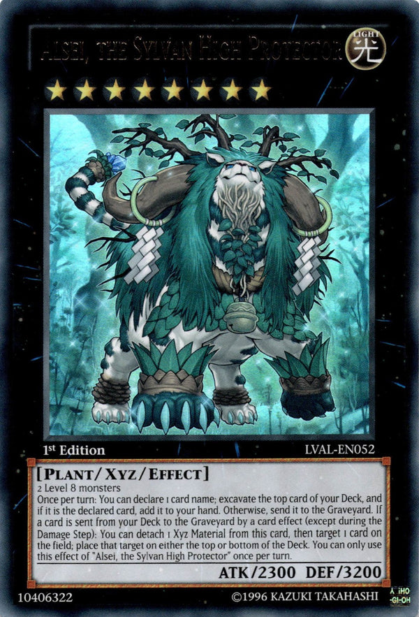 Yugioh Alsei, the Sylvan High Protector LVAL-EN052 Ultra Rare 1st Edition LP