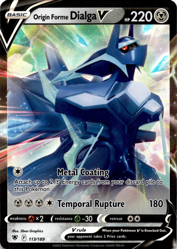 Pokemon Origin Forme Dialga V 113/189 Astral Radiance Full Art Holo NM