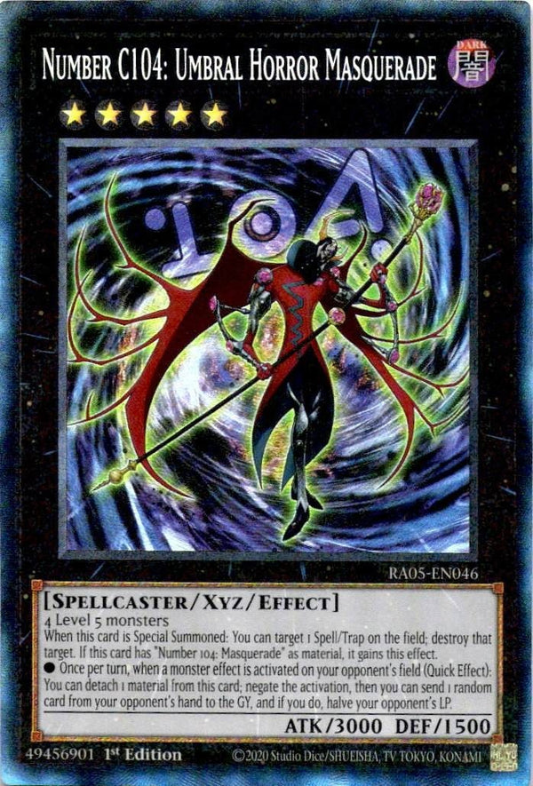 Yugioh Number C104: Umbral Horror Masquerade RA05-EN046 NA Print PCR NM