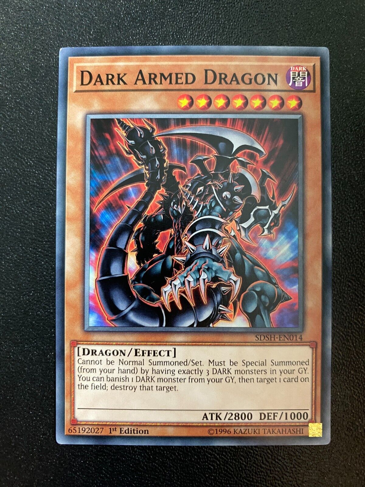 Yugioh Dark Armed Dragon SDSH-EN014 Common 1st Edition VLP/NM