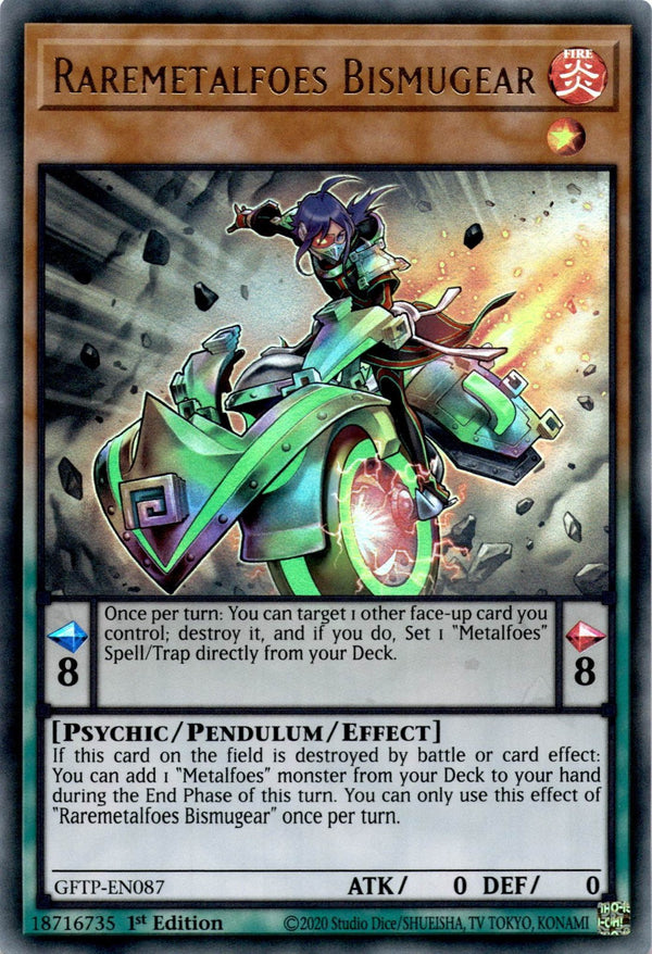 Yugioh Raremetalfoes Bismugear GFTP-EN087 Ultra Rare 1st Edition NM