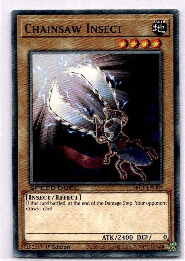 Yugioh Chainsaw Insect SBC1-END03 Common 1st Edition NM
